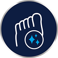 Uistite sa, že sú vaše nohy čisté a suché, najmä medzi prstami.